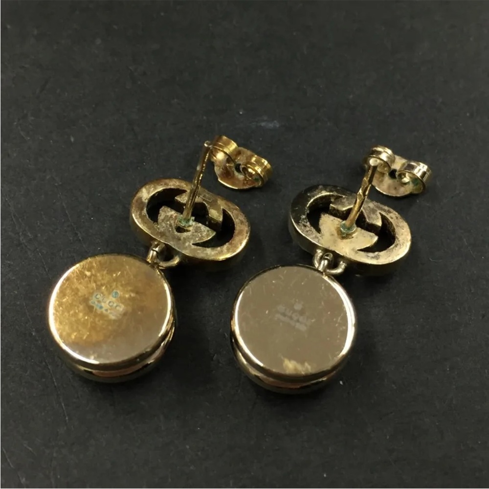 GUCCI Interlocking GG Rhinestone Earrings - Picture 7 of 8